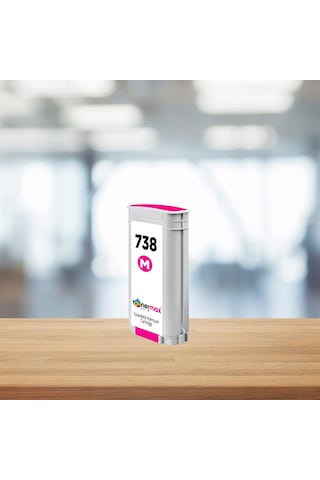 Hp Uyumlu Tonermax 738 498n6a 130 Ml Kırmızı Kartuş / Designjet T850 / T950