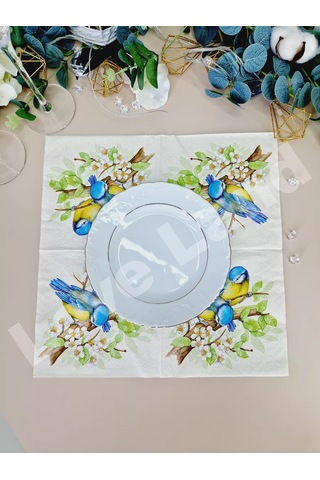 Love Land Doğum Günü Kutusu İçin Kağıt Peçeteler 40 Adet 239932801 Yeşil