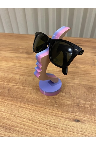 3d Baskı Dekoratif Yüz Tasarımlı Gözlük Standı Masaüstü Gözlük Tutucu Çok Renkli