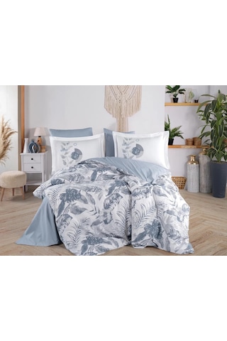 Hobby Çift Kişilik Poplin Nevresim Tiffany Denim Görsel