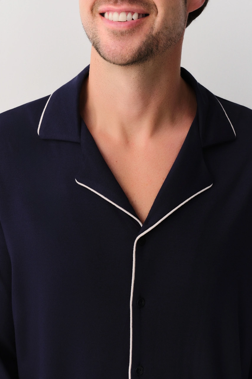 Suwen Mr. Men Erkek Maskülen Pijama Takımı Sh26312660b556 Koyu Lacivert