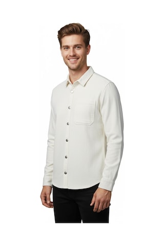 Erkek Spor Silim Fit Kanvas Tek Cepli Gömlek Bgl-st04955 Ekru