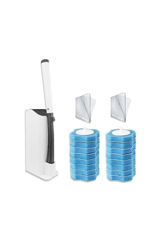 Tuvalet Fırçaları Tutucular Duvar Tuvalet W Kiti Tek Kullanımlık Tuvalet Fırçası Tutucu.tek Kullanımlık Tuvalet Temizleme Sistemi 16 Altın - Krom