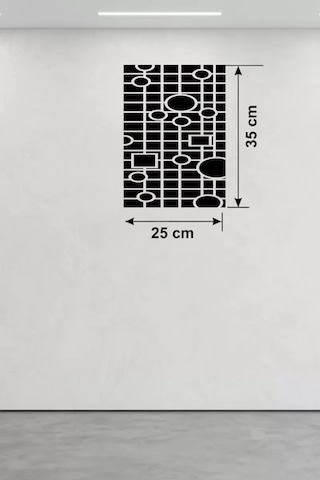 Mey İthalat Modern Geometrik Desenli Ahşap Duvar Tablosu - 25x35 Cm Dekoratif Pano -
