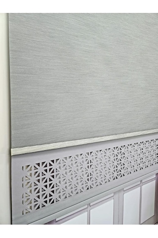 Bbb Çift Mekanizmalı Lazer Kesim Tül Ve Stor Perde Mlt1045 Gri