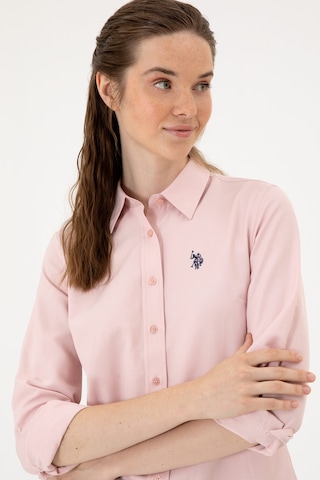 U.S. Polo Assn. Kadın Pudra Uzun Kollu Basic Gömlek 50316711-VR042