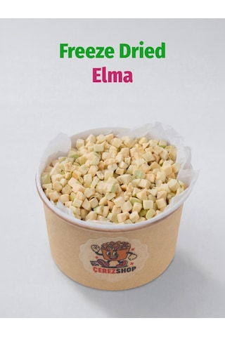 Freeze Dried Elma Dondurularak Kurutulmuş Küp Dilim 25 Gr 25 G