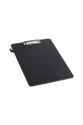 Kapaksız Sekreterlik A4 100 Yaprak Kapasiteli Clip Board Vegan 23x33 Cm. Siyah