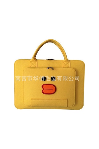 Jeemson 14 İnç Felt Bilgisayar Çantası, Çift Rıhtım, İş Çantası, Tablet Kılıfı, Hafif Gri-mavi Rengi, 38x28cm Gri - Mavi