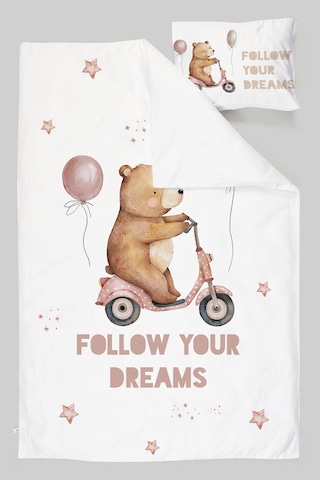 Organik Tek Kişilik Nevresim Takımı 160x220 - Minik Gezgin Renkli