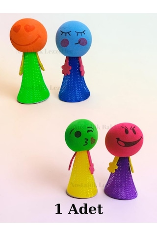 Zıplayan Oyuncak Emojili Zıp Zıp Oyun 1 Adet Pinyata İçi Parmaklara Takılan Emoji Top Bas Fırlat