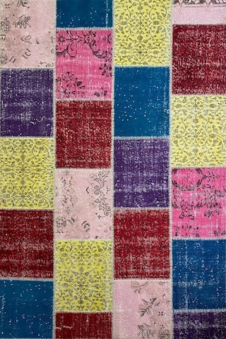 Çam Halı Pw726 Multi El Dokuma Patchwork Yün Halı - 170x240