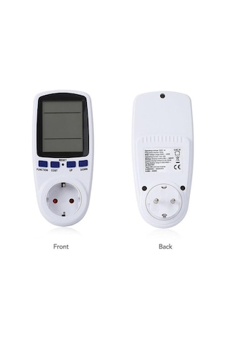 Koodmax - Dijital Wattmetre 220v Priz Tipi 16a 3680w Enerji Sarfiyat Ölçer Tüketim Ölçer