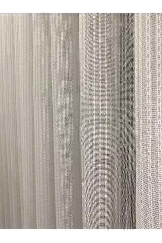 4042 Desenli Modern Ekru Tül Perde 1/2,5 Orta Normal Pileli Ekru
