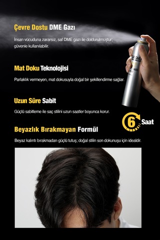 Mat Bitişli Hacim Sunan Ultra Güçlü Saç Sabitleyici Sprey Dashu Formen Bamboo Forest Mega Hard Spray