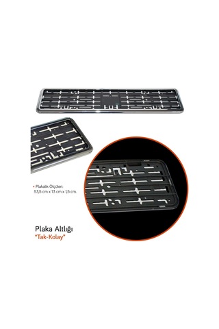 Nyf Urf1-82416 Plaka Altlığı Premium Tak Kolay Plastik Krom Tekli