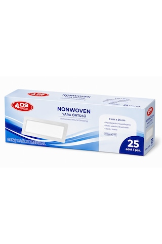 Ds Sağlık Nonwoven Yara Örtüsü 9cm 25cm 25'li