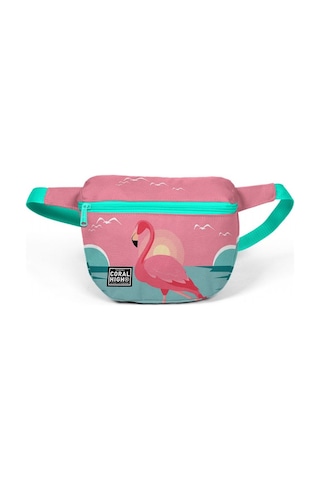 Coral High Yeşil Mercan Flamingo Çocuk Günlük Bel Çantası - Kız Ç Yeşil