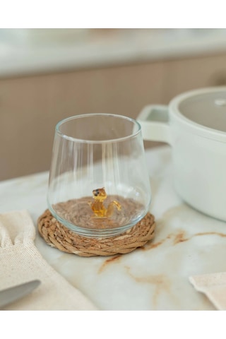 Hasır 6 Lı Bardak Altlığı 12 Cm Çay Fincan Kupa Mum Altlığı Dekoratif Supla Koyu Kahverengi