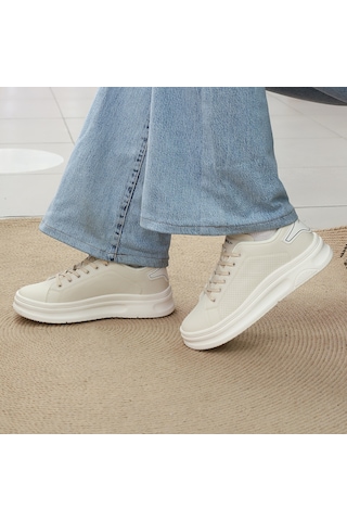 2230-conpax Mcqueen Modeli Anatomik Tabanlı Üst Kalite Unisex Sneakers Ayakkabı Bej