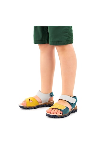 Kiko Kids Erkek Çocuk Sandalet Arz 2362 Petrol - Sarı