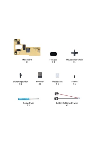 Gatherco Bambu Lab 3d Baskı Kablosuz Fare Dıy Yaratıcı Model 3d Yazıcı Parçaları Bilgisayar Parçaları