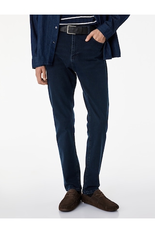 Koton Pamuklu Normal Bel Slim Fit Jean Pantolon - Brad Jean Koyu İndigo 6sam40279nd
