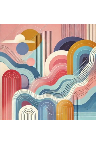 İskandinav Soyut Tablo Set Çerçevesiz 50x50cm Pvc Tablo 4'lü Set 013 Her Bir Tablo 50x50cm Büyüklüğündedir.