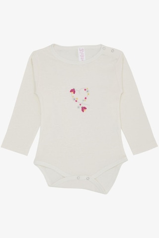 Breeze Kız Bebek Çıtçıtlı Zıbın Body Uğur Böceği Baskılı Çiçekli 9 Ay-3 Yaş, Ekru-ekru Ekru