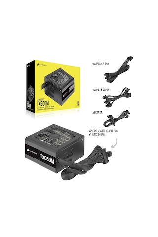 Corsair TX650M 2021 650 W 80+ Gold Yarı Modüler Güç Kaynağı