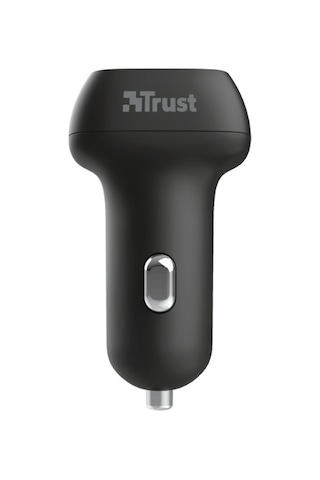 Trust Çift Ultra Hızlı Araç Şarj Cihazı USB ve USB C - Siyah