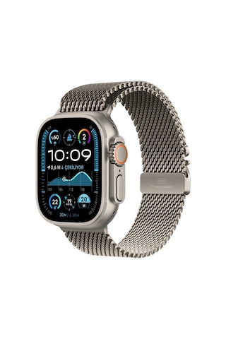 Apple Watch Ultra 2 GPS + Cellular 49 MM Natürel Titanyum Kasa ve Natürel Titanyum Milano Loop Small Akıllı Saat (Apple Türkiye Garantili)