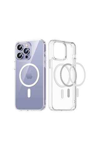 Apple iPhone 11 Uyumlu Mag Safe Özellikli Şeffaf Kılıf Şeffaf 11