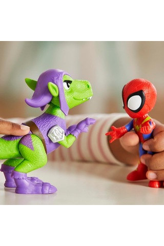 Spidey And His Amazing Friends Dino Webs Figürler Spidey & Goblin Raptor Spider - Man