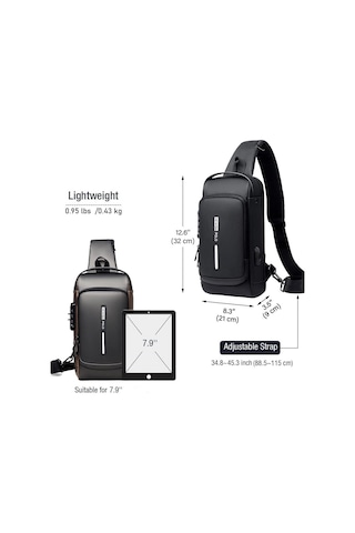 Çanta Yurdu Newish Polo Bodybag Sling Sırt Ve Göğüs Çantası Siyah