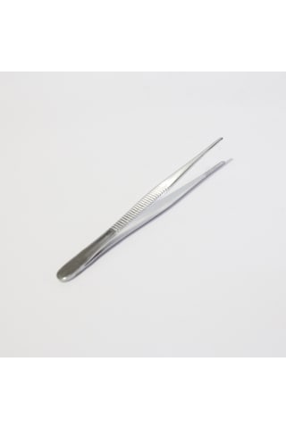 Penset 13 CM Düz-Küt Uçlu Paslanmaz Çelik