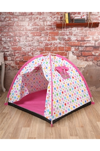 Abbie Renkli Yıldızlar Oyun Çadırı Lastikli Katlanabilir Özel Çubuk Seti