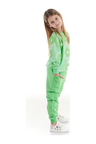 Ahengim Kids Kız Çocuk Eşofman Takımı Çiçek Baskılı Alt Üst İkili Takım Pamuklu Mevsimlik Ak2501 001