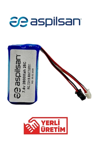 Enerjistar 7.4v 2800mah Siyah Soketli Lion Rc Oyuncak Pili