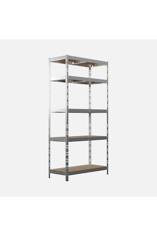 Evinizin Atölyesi 4 Katlı Metal Raf 120x40x180 Cm Gri - Gri
