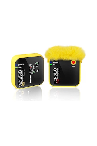 Lensgo 348C Sarı 1V1 Kablosuz Tekli Mikrofon Seti
