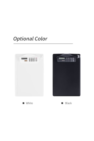 A4 Kağıt Dosyası İçin Çok Fonksiyonlu Klipbord, Dosya Hesap Makinesi, Yazı Pad'i, Kalem Yeri Ve Cetvel, Öğrenci Ofisi İş Dosyası İçin Uygun Siyah