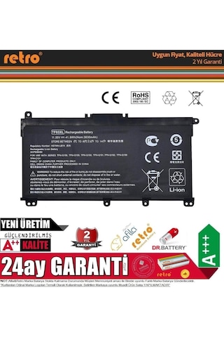 HP Uyumlu 14-Bp104Nt 3Dm11Ea 15-Cc004Nt 1Wr52Ea Notebook Bataryası -Pili