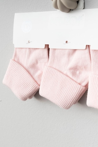 Bebitof 3 Çift Bebek Pamuklu Kıvırmalı Soket Çorap Pembe Bbtf.413.çrp.pmb