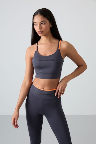Tommylife Antrasit Esnek Standart Fit Performans Kadın Tayt Takım - 95333
