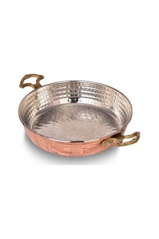 Turna Bakır Soylu Tava 4 No 20 CM İnce Kırmızı Turna7605-1