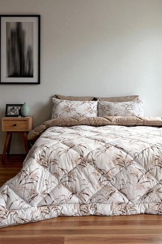 Alla Turca Çift Kişilik 4 Yastık Kılıflı Lastikli Çarşaflı Çift Taraflı Desenli Uyku Seti-natura Sütlü Kahve Sütlü Kahve