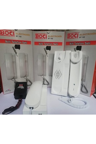 Boçi Bt102 Adaptörlü Ikili Telefon Seti N11.652