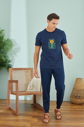Sevim Erkek Kısa Kol Lacivert Pijama Takım C9t7n49 001