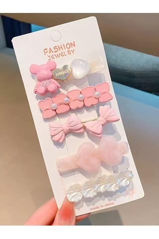 Bijoubijou Saç Tokası Seti 245695471 Pembe